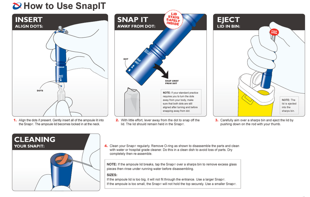 SnapIT Lite (Lightweight Plastic) Ampoule Opener